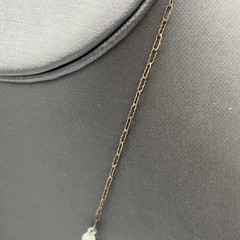 Art Deco Pink Necklace Paper Clip Chain 16″ Antique Jewelry