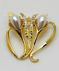 elegant Vintage style Gold Tone flower Bouquet shape fashion jewelry Brooch/pin