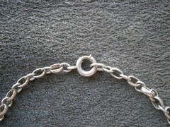 Rolo Baucher Small Oval Links Vintage Sterling Silver Bracelet 7.5″ ~ 2.9g