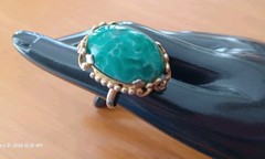 Vintage Ring Green Gemstone Center Stone Untested