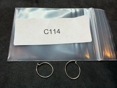 0.24g Vintage Sterling Silver 925 Small Thin Hoop Earrings Minimalist M
