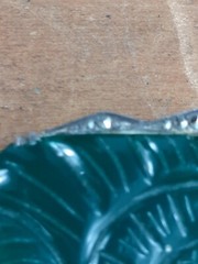 Antique Art Deco Carved Chrysoprase Marcasite Stamped 935 Sterling Brooch Pin