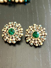 Incredible Vintage 40’s Robert Bracelet Brooch Earrings Pearls Glass Beads etc