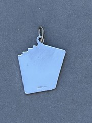 Vintage Sterling Silver Royal Flush Charm Pendant Spencer Poker Cards