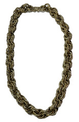 Vtg Oversized Coro Pegasus Rolo Link Chain Necklace Large Gold Tone 26″L