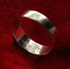 Vintage 1960s sterling silver abalone / mop ring 925 size 8.75 Bahamas