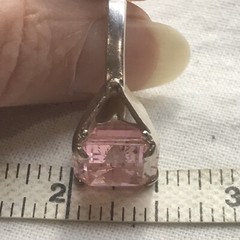 Vintage ESPO Sterling Silver Large Pink Cubic Zirconia Ring varied sizes