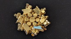 VTG DeLizza & Elster D&E Juliana Trembler Brooch Pin w/ 6 Dangle Clusters