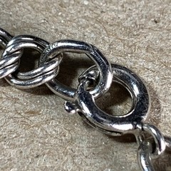 Vtg AC Co Sterling Silver Rhodium Plated Charm Bracelet 7 in. Parallel Link 6.2g