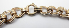 VINTAGE .835 EUROPEAN SILVER DOUBLE ROUND LINK 16″ CHAIN NECKLACE, 67.8 GRAMS