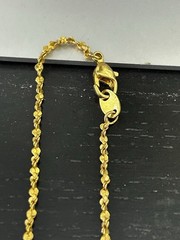 Gold Tone Blue Oval Rhinestone Halo Pendant Necklace Elegant Vintage Style