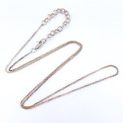 Vintage Sterling Silver 925 0.6mm Adjustable Cable Chain Necklace 18″-20″