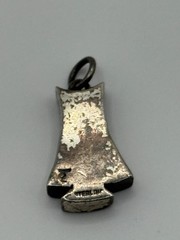 Vintage Cinruss Creations Modernist Sterling Silver Owl Charm Pendant