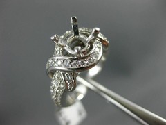 ESTATE WIDE 1.03CT DIAMOND 14KT WHITE GOLD 3D SEMI MOUNT ENGAGEMENT RING #3056