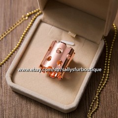 Sallys Quality 100% Copper Scarf Ring Hollow Tube Buckle Brooch For Silk Scarves