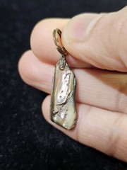 Vtg Abalone Pendant 1.5in- S90
