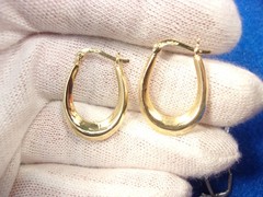 3 PAIRS OF STERLING SILVER EARRINGS: CZ HOOPS, STUDS/DROPS; GOLD PLATED HOOPS