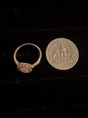 Vintage Oval Cameo Ring Bezel Set 10k Yellow Gold Signed Size 6