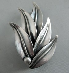 2 INCHES N. E. FROM DENMARK STERLING BROOCH