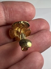 Beach Sand Dollar Gold Tone Clip On Earrings Vintage Textured Shells Ocean EUC