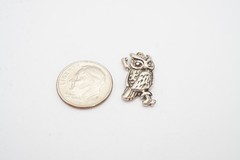 Vintage Sterling Silver 925 Owl Charm
