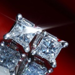 14k white gold stud earrings 0.20ct natural diamond vintage 0.65gr N3617