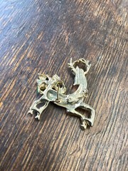 Vintage Gold Tone Christmas Holiday Reindeer Pin Brooch