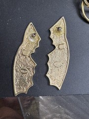 Vintage Park Lane Gold Tone Long Bat Wing Earrings
