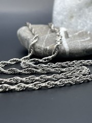 Vintage USSR 925 Silver Rolo Chain Size 21 In Weight 12 g.