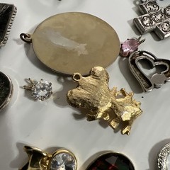 Vintage Large 30+ Pendant Collection | Mix Lot Rhinestones Gold Silver Tone