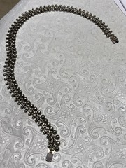 Nils Elvik Sterling Silver Necklace “Bubble” “Ball Fringe” Style Norway 14 1/2″