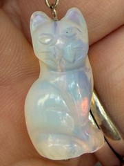 Vintage cute Opalite dog and cat earrings – perfect for cat and dog lovers
