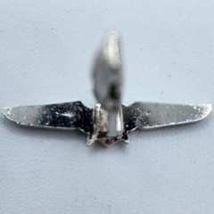 Vintage Ford Thunderbird Emblem Cuff Links 1958-59 Silver Tone Chrome