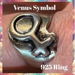 Venus Symbol Lesbian Isis Goddess Magic Ring 925 Sz 11 LGBT Original by JKL 836