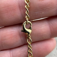Juicy Couture Necklace Heart Empty Solid Rhinestone Gold Tone 42”