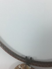 Polished Rock Stone Leather Choker Necklace Triple Strand Brown Beige Neutrals
