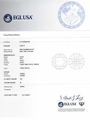 1.04ct CERTIFIED H SI1 DIAMOND 6.85mm LOOSE ROUND CUT NATURAL EARTH MINED 1ct