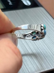 NOT AVAILABLE ! 925 Sz 10 Turquoise Ring Stunner ! Sterling Silver Vintage