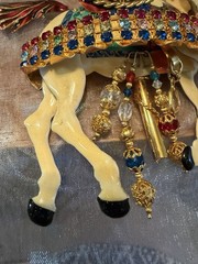 Lunch At The Ritz (LATR) Vintage Carousel Horse Set Brooch/Pendant Earrings