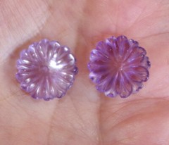Vintage Genuine Amethyst Flower Jackets For Earrings Use With Any Studs