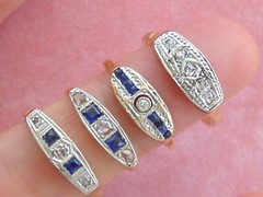 ANTIQUE VICTORIAN .49ctw TRANSITIONAL DIAMOND 18K PETITE CLUSTER RING c1900