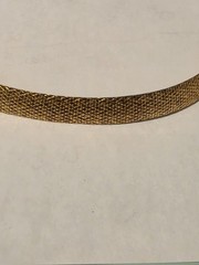 18k Plated Over Bronze Choker Signed Bella Diva Italy 17 Inches Long