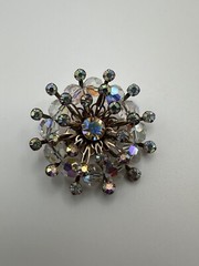 Vintage Rhinestone Brooch Sputnik Style Size: 4.5cm diameter BB5
