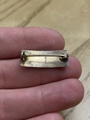 Vintage Sterling Silver 925 Tested Estate Acquired Military Bar Brooch Pin