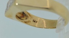 Vintage 14K 0.8 CTW Oval Cut Diamond Ring
