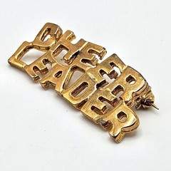 VINTAGE Gold Tone Cheerleader Brooch Pin Cheer