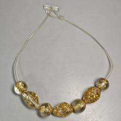 Vintage Sobral Necklace Metalique Gold Inclusions Modern Art To Wear