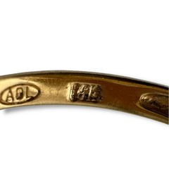 Vintage 1990s Diamond 14k Yellow Gold Open Split Ring Size 5.5