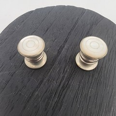 VTG Mother of Pearl Snap Link Cufflinks Tuxedo Dress Shirt Studs GUC