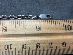 7.29g Vintage Sterling Silver 925 Chain Link Bracelet Circle Charm 9.3 in M